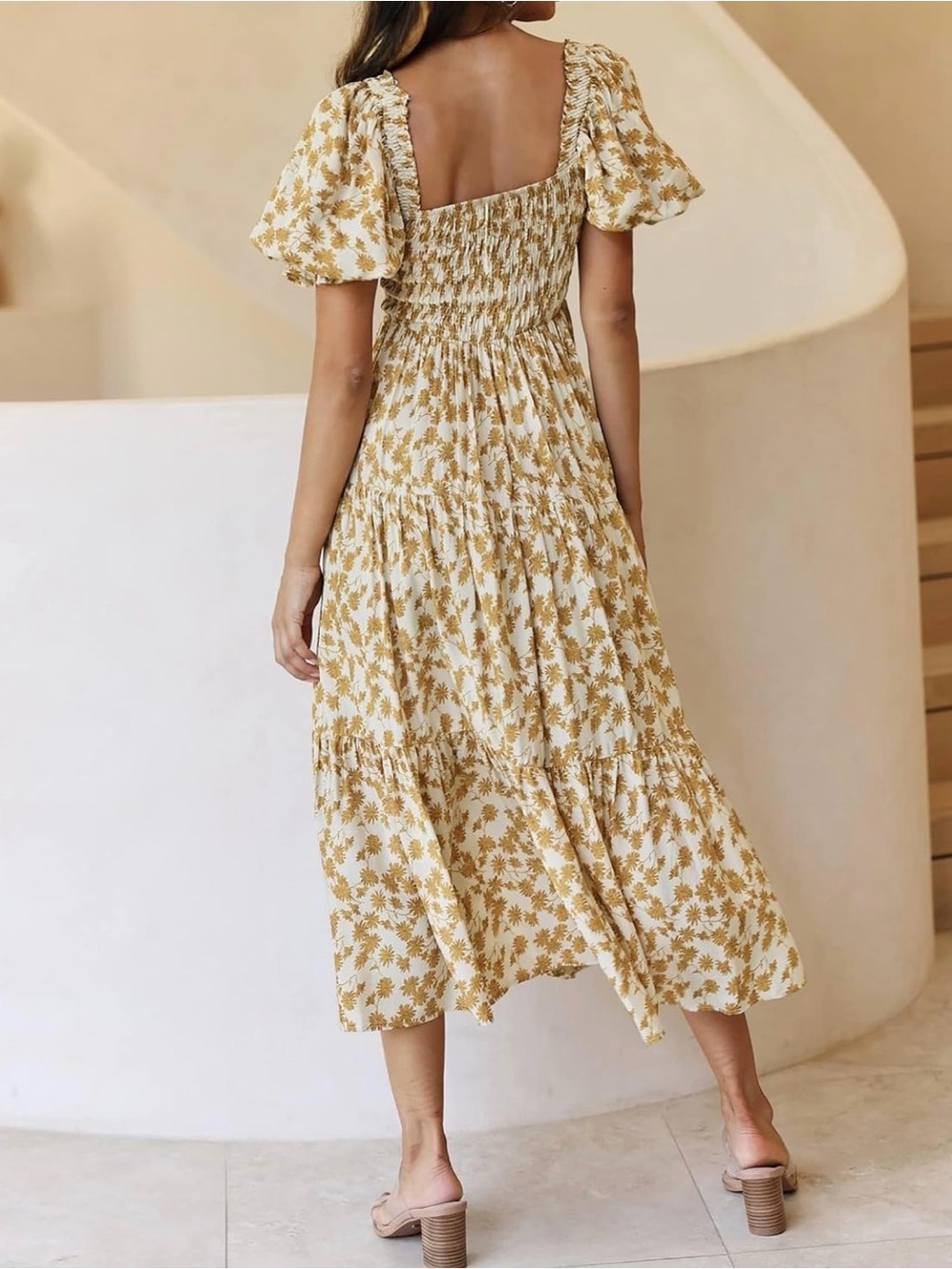 Boho Floral Ruffle Maxi Dress - Picture 2 of 4